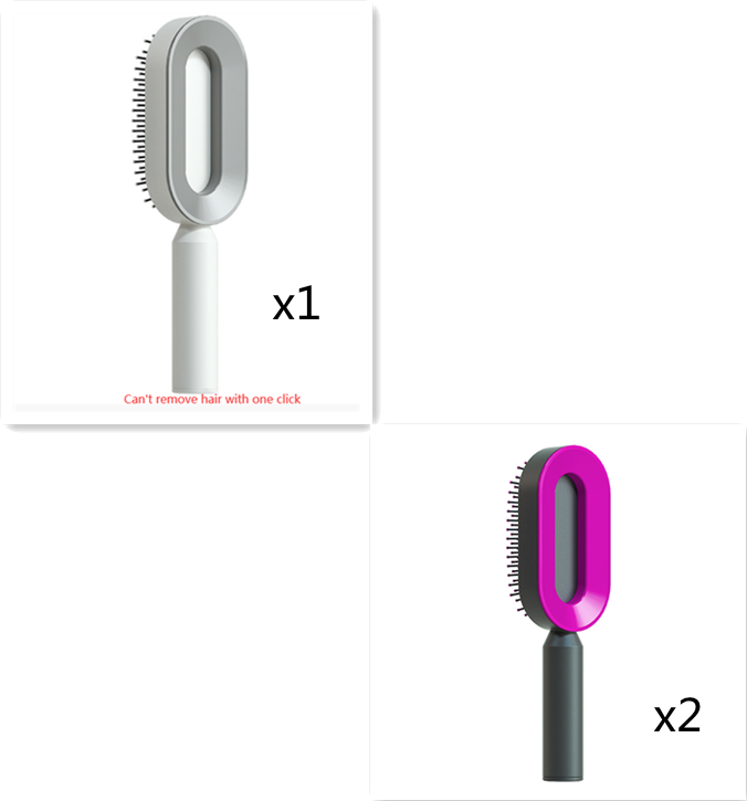 Self Cleaning Hair Brush For Women One-key Cleaning