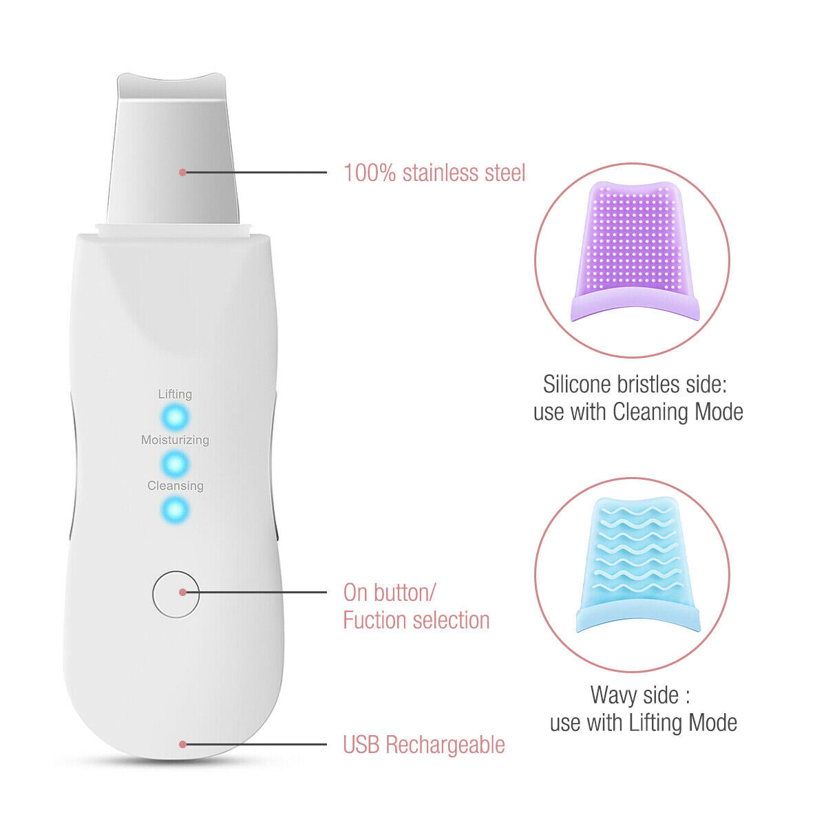 Ultrasonic Skin Scrubber Deep Face