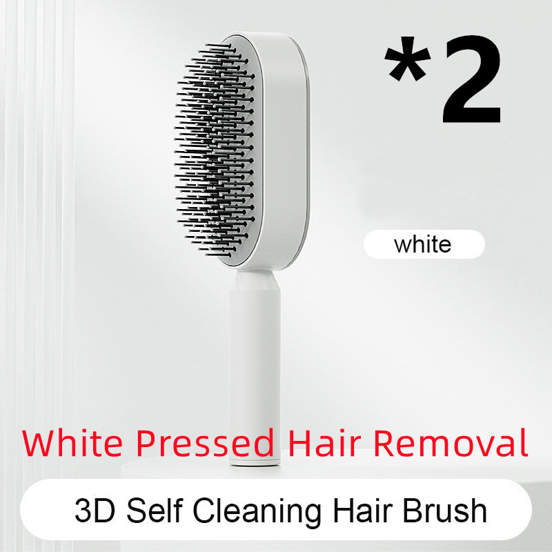 Self Cleaning Hair Brush For Women One-key Cleaning