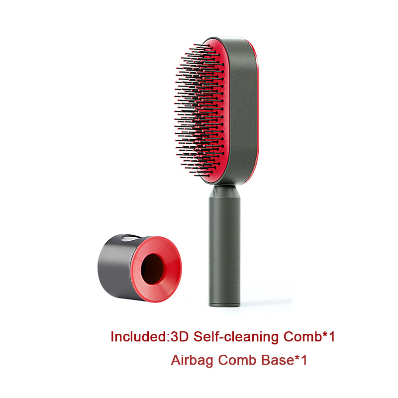 Self Cleaning Hair Brush For Women One-key Cleaning