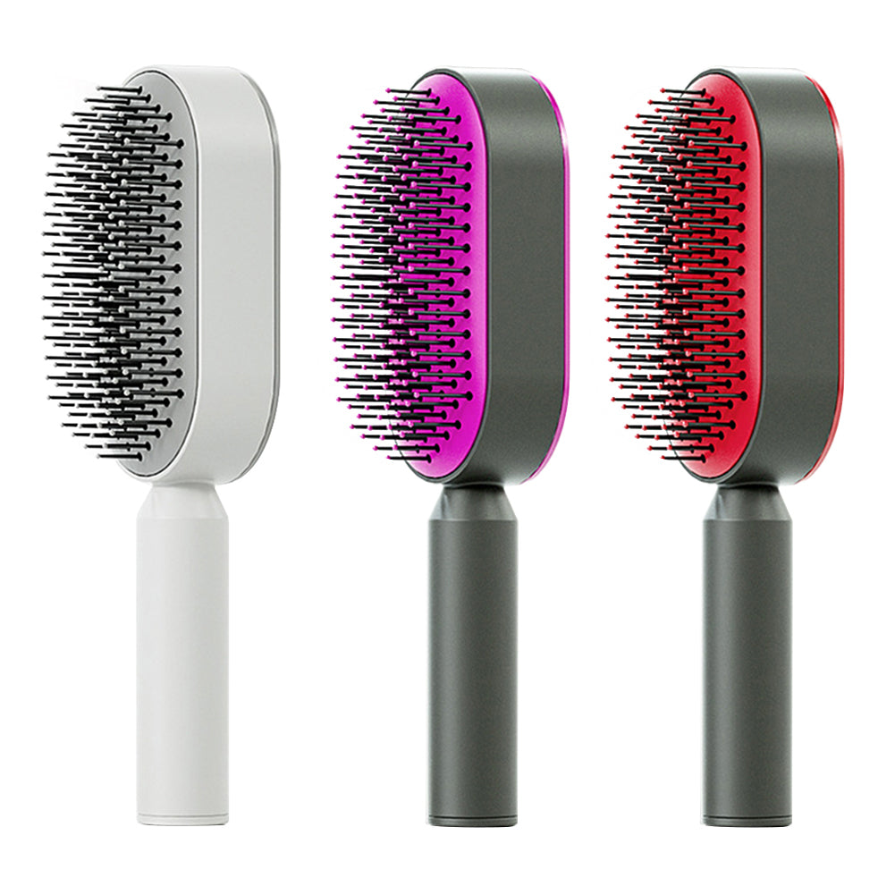 Self Cleaning Hair Brush For Women One-key Cleaning