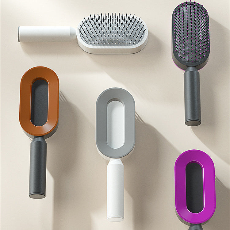 Self Cleaning Hair Brush For Women One-key Cleaning