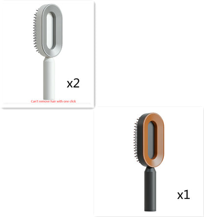 Self Cleaning Hair Brush For Women One-key Cleaning